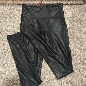 Spanx leather leggings!